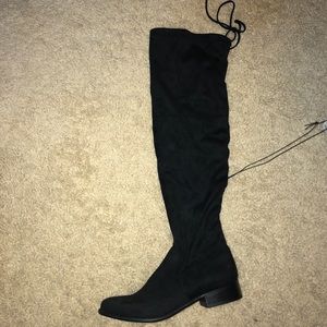 Black knee high boots